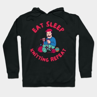 Eat sleep knitting repeat Hoodie